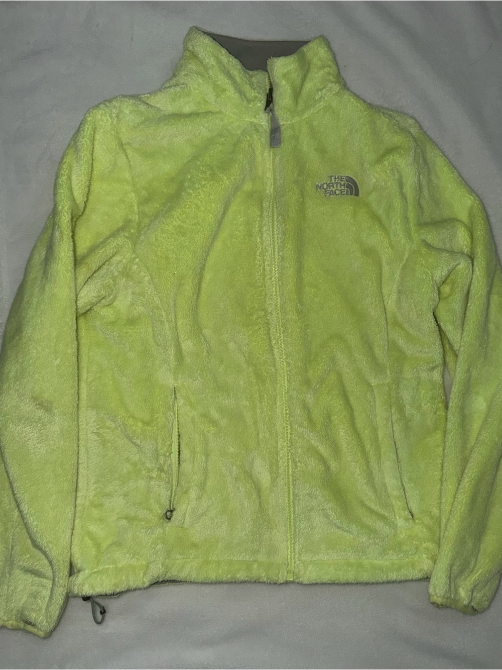 Neon yellow North Face Osito jacket